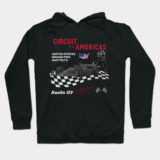 Circuit of the Americas, Austin gp Hoodie by Oonamin